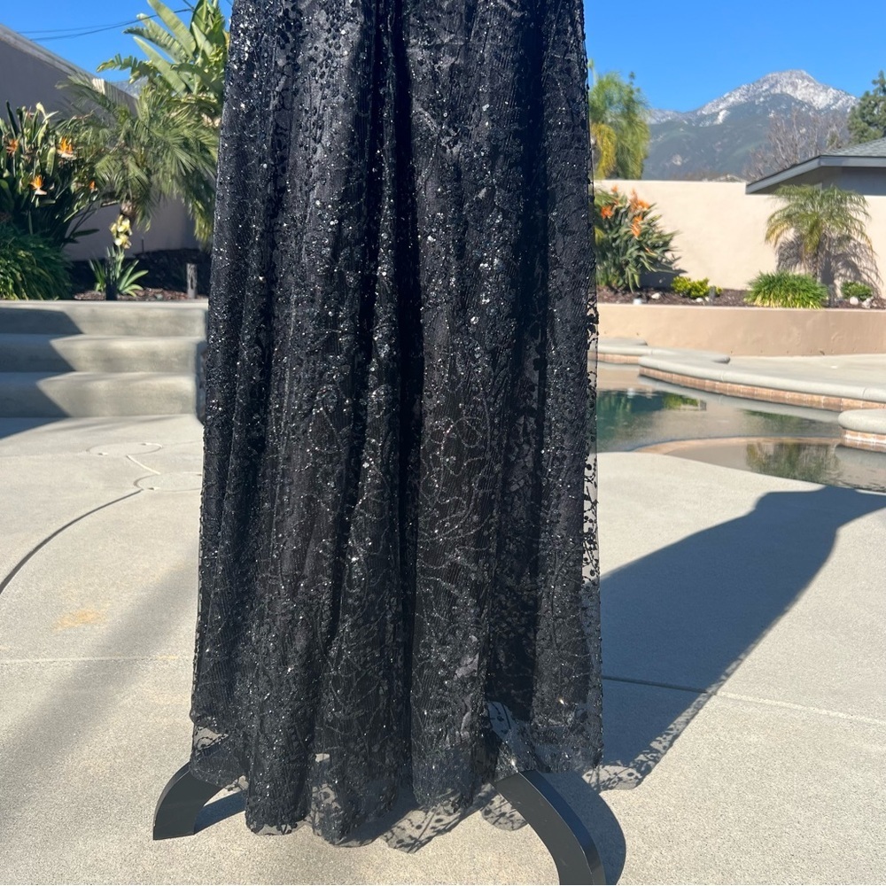 Windsor Black Lace Corset Dress Size 11 Cocktail Formal - Picture 10 of 17